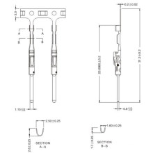 1.2mm spot welding Electrical Connector Terminal 5A termaial male end CnSn SUS Material Gold Ag Sn Ni surface treatment-J0105802